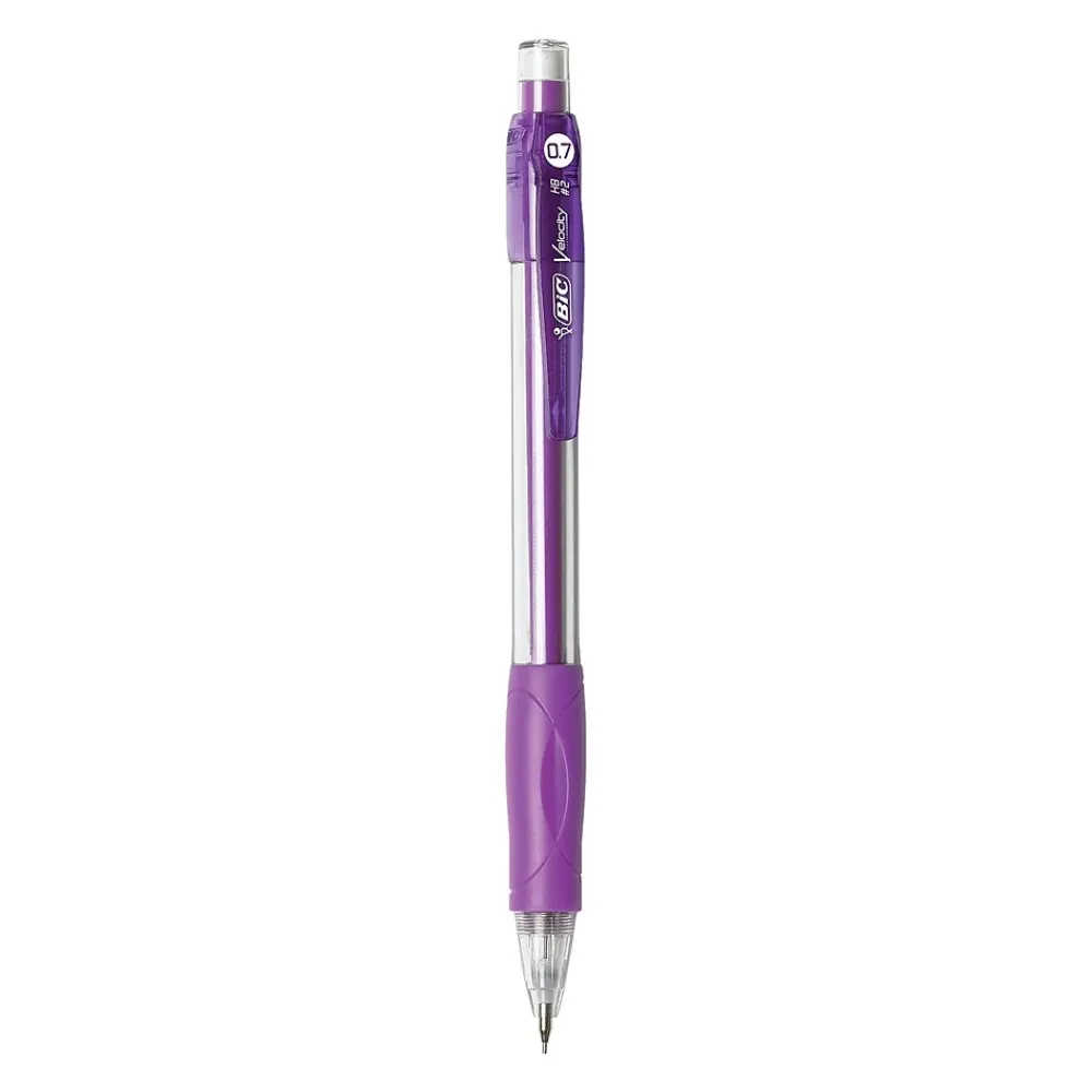 Pencils|BIC Velocity Colored Lead Mechanical Pencils, #2 Hard Lead, 6/Pack (MV7CP61-AST)
