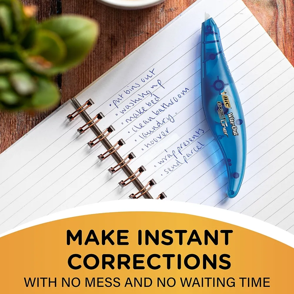 Correction & White-Out|BIC Wite-Out Exact Liner Correction Tape, White, 4/Pack (WOELP418)