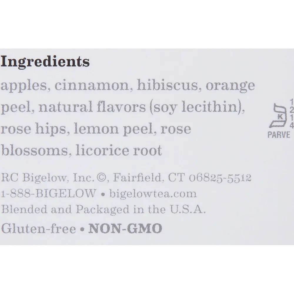 Bigelow Cinnamon Apple Herbal Tea Bags, 28/Box (11397)
