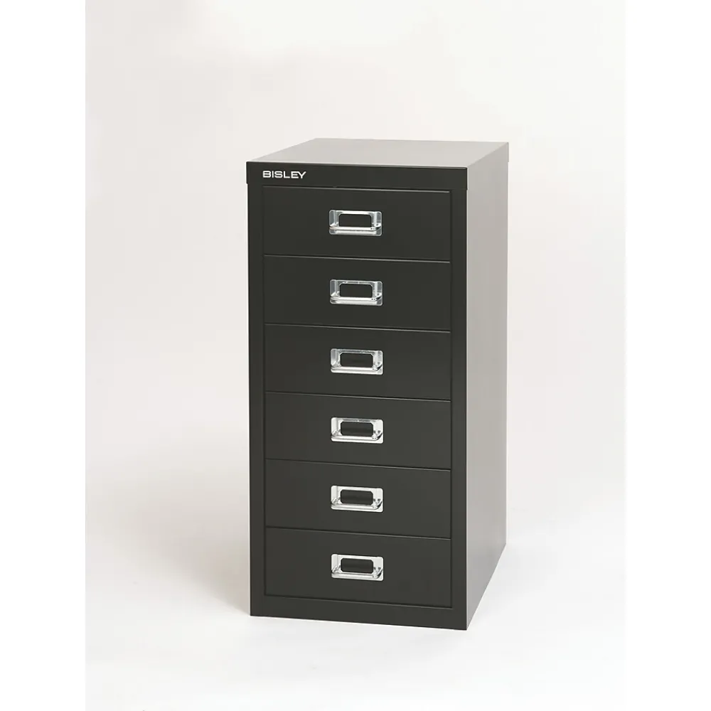 File Cabinets*Bisley ® 6-Drawer Steel Vertical File Cabinet, Black, Letter/A4 (MD6-BK)