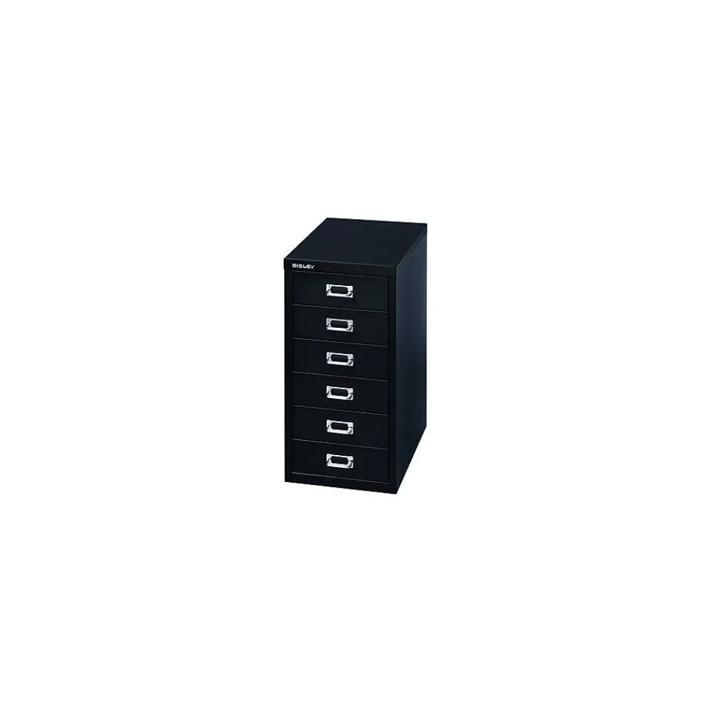 File Cabinets*Bisley ® 6-Drawer Steel Vertical File Cabinet, Black, Letter/A4 (MD6-BK)