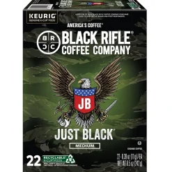 Black Rifle Coffee Company Just Black Coffee Keurig® K-Cup® Pods, Medium Roast, 22/Box (5000384042)
