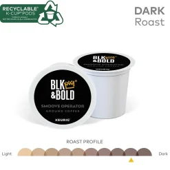 BLK & Bold Smoove Operator Coffee Keurig® K-Cup® Pods, Dark Roast, 20/Box ( OKB90056 )