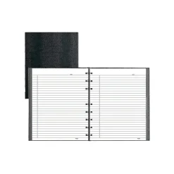 Notebooks|Blueline NotePro Pink Ribbon 1-Subject Professional Notebooks, 7.25" x 9.25", College Ruled, 75 Sheets, Black (A7150.BLK)