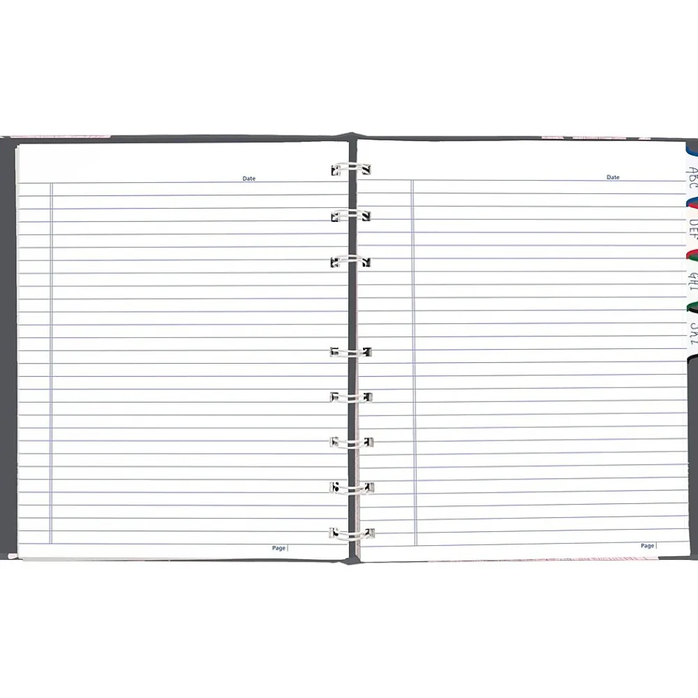 Subject Notebooks|Blueline Pink Daisy NotePro Professional Notebooks, 7.25" x 9.25", College Ruled, 75 Sheets, Gray/Silver (A6016.01)