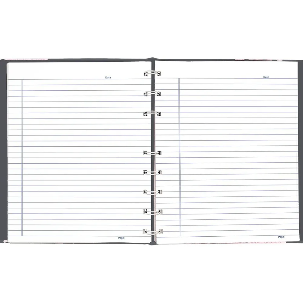 Subject Notebooks|Blueline Pink Daisy NotePro Professional Notebooks, 7.25" x 9.25", College Ruled, 75 Sheets, Gray/Silver (A6016.01)