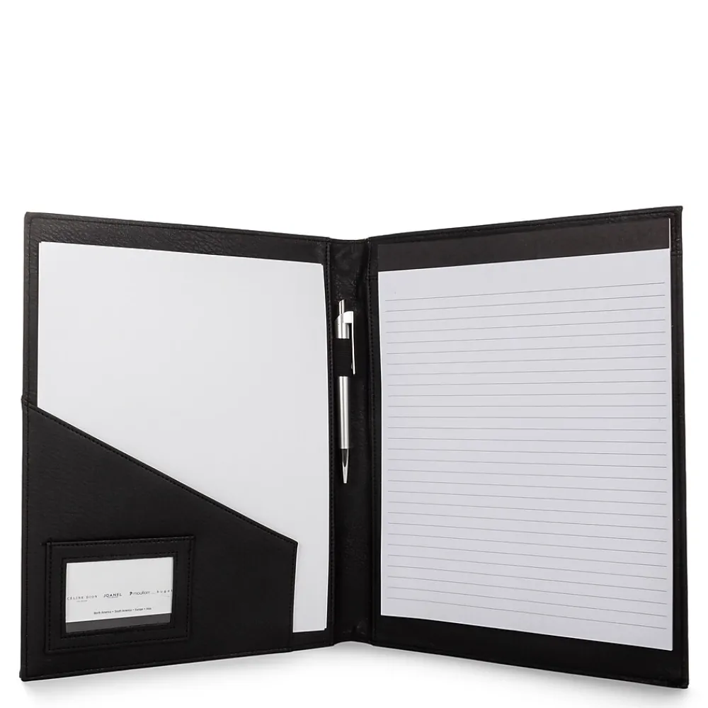 Faux Leather Padfolio, Black (WRC5042BS-Black)<Bond Street Online