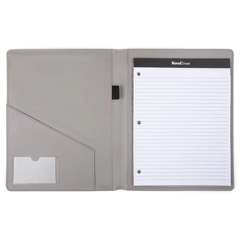 Faux Leather Portfolio Case, Gray (WRC1511BS-GREY)<Bond Street Best