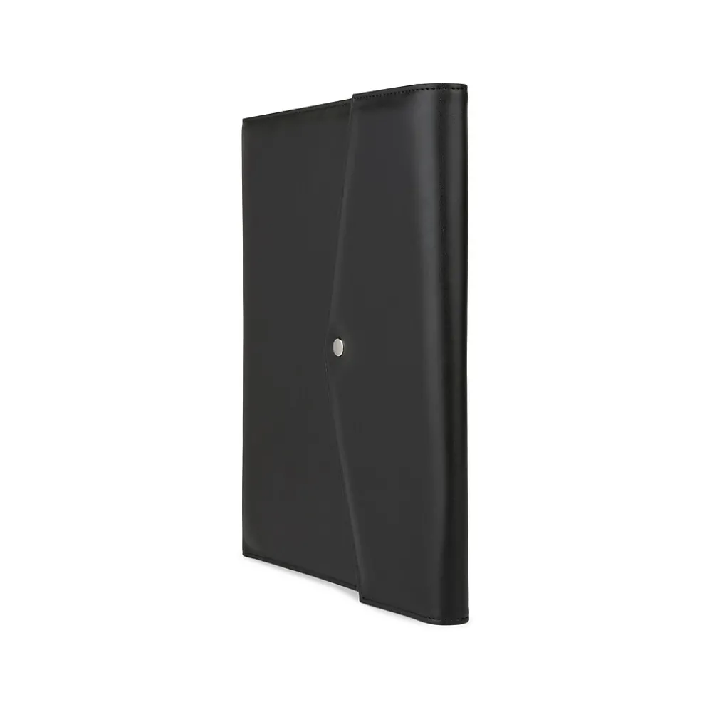 Faux Leather Portfolio Case with Snap Closure, Black (WRC5195BS-BLACK)<Bond Street Online