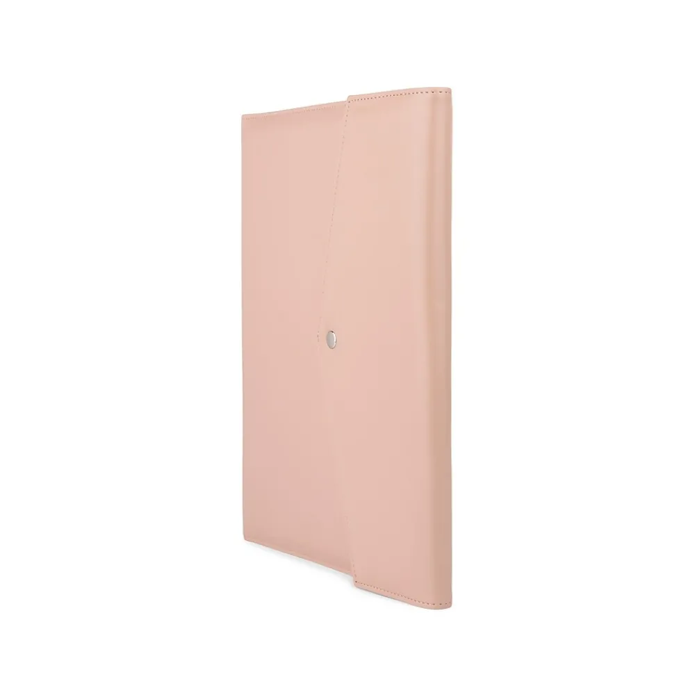 Faux Leather Portfolio Case with Snap Closure, Rose (WRC5195BS-ROSE)<Bond Street Best