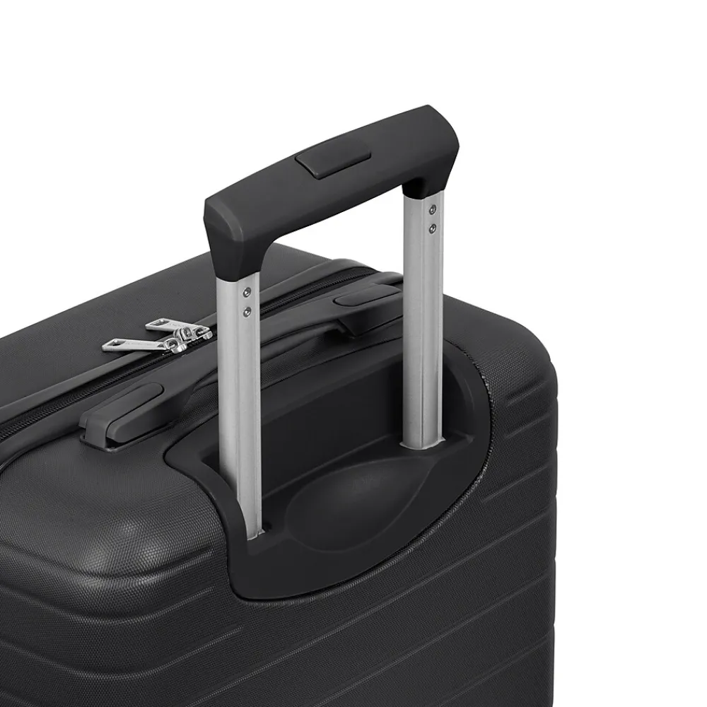Panoramic 21.5" Hardside Carry-On Suitcase, Double Spinner Wheels, Black (HLG7220BS-BLACK)<Bond Street Best