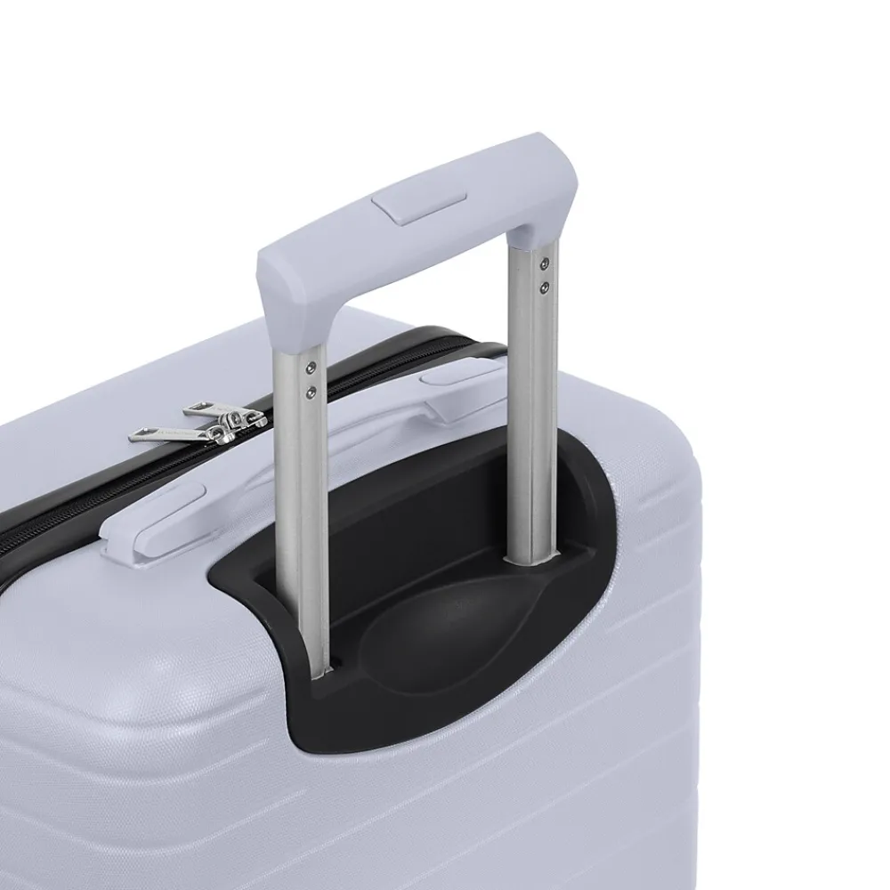 Panoramic 21.5" Hardside Carry-On Suitcase, 8-Wheeled Spinner, TSA Checkpoint Friendly, Silver (HLG7520BS-SILVER)<Bond Street Clearance