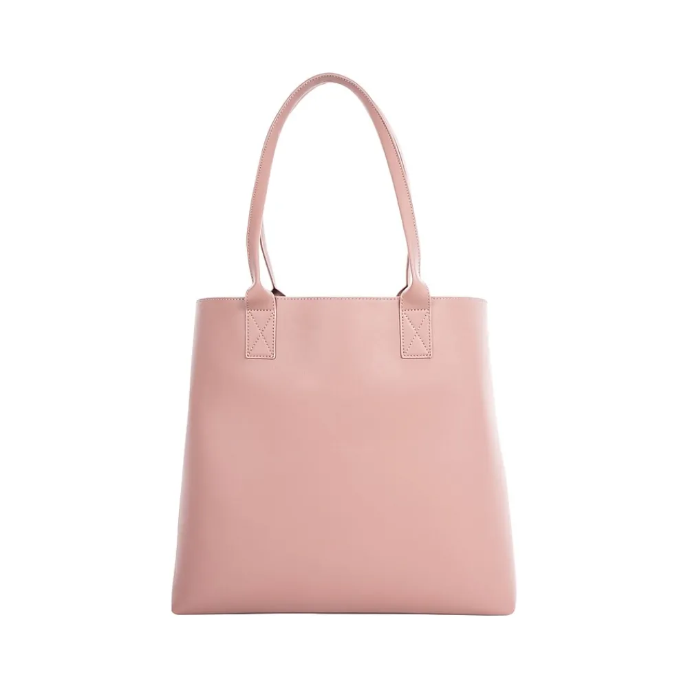 Pink Vegan Leather Tote Bag, Medium (LBG5054BS-PINK)<Bond Street Sale