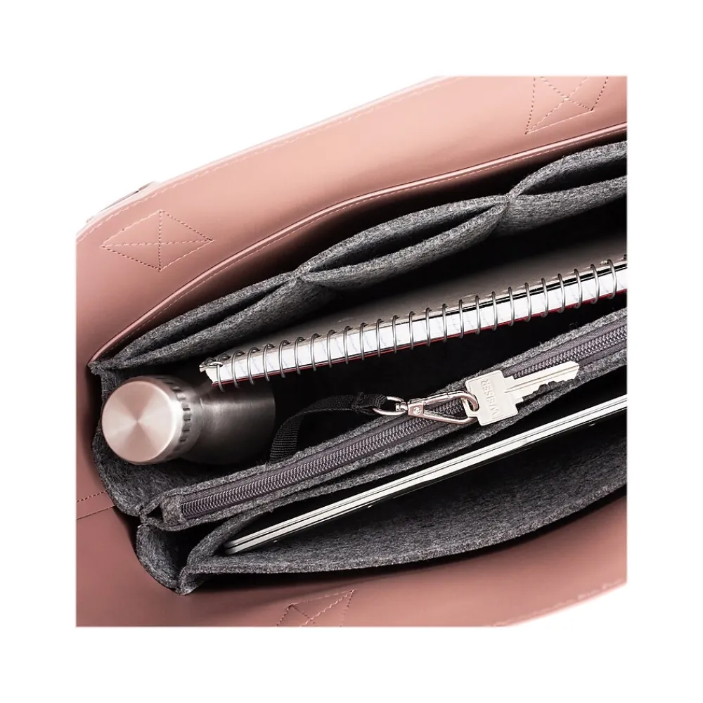 Pink Vegan Leather Tote Bag, Medium (LBG5054BS-PINK)<Bond Street Sale
