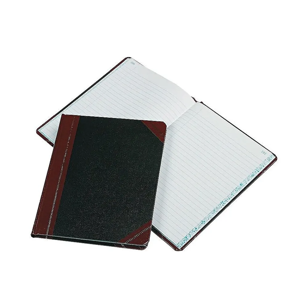 Accounting & Record Journals*Esselte Boorum & Pease 38 Series Record Book, 7.63" x 9.63", Black/Red, 75 Sheets/Book (38-150-R)