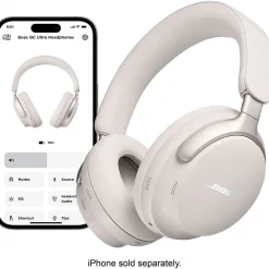 QuietComfort Ultra Wireless Noise Cancelling Over-the-Ear Headphones, White Smoke (880066-0200)<Bose Outlet