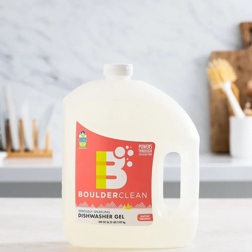Dishwasher Gel, Grapefruit Pomegranate, 100 Oz., 4/CT (003144CT)<Boulder Clean Outlet