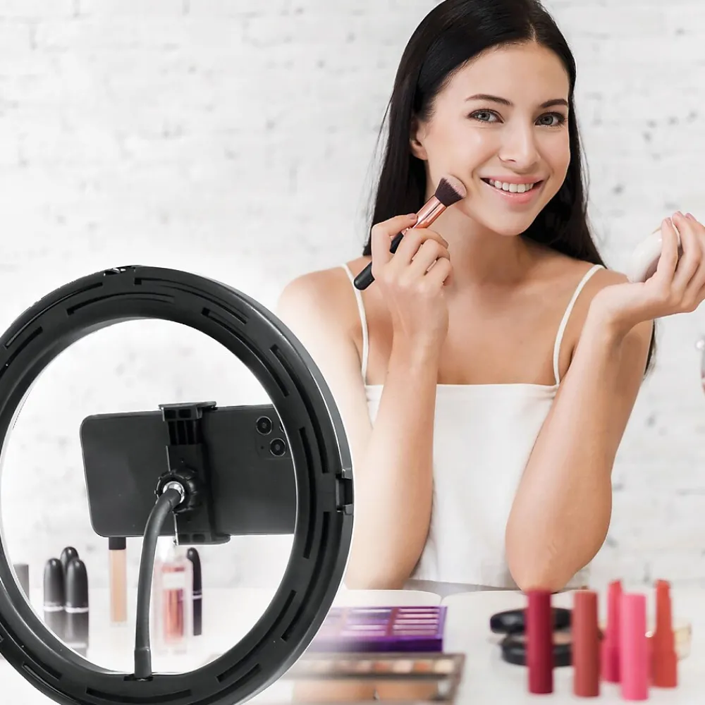 10" RGB Selfie Desktop Ring Light Studio Kit (WA-RGB10TT)<Bower Outlet