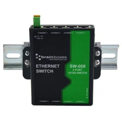 Brainboxes SW-008 8-Port Fast Ethernet Wall Mountable Switch