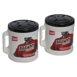 Professional D400 Durable Fibers Cleaning Wipers, 13" x 9.9", Orange, 200 Sheets/Roll, 200 Wipers/Box (20040)<Brawny Discount
