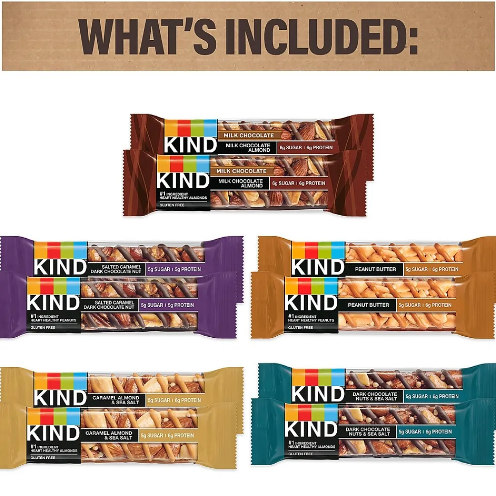 Break Box KIND® Bar Snack Mix, Variety Flavors, 22/Box (700-S0021)