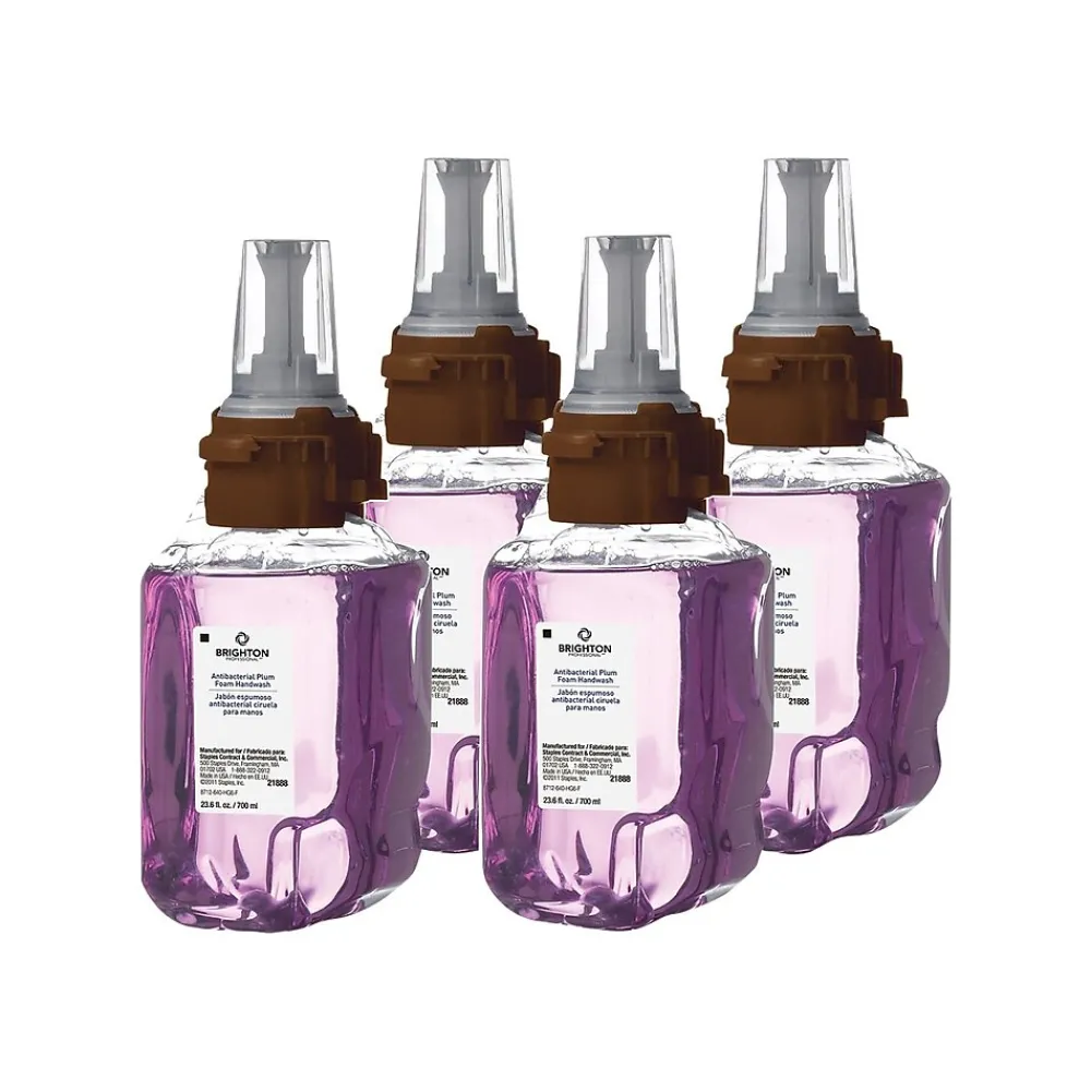™ Antibacterial Foaming Hand Wash, Plum Scent, 700 ml, 4/Ct (BPR50956)<Brighton Professional Sale
