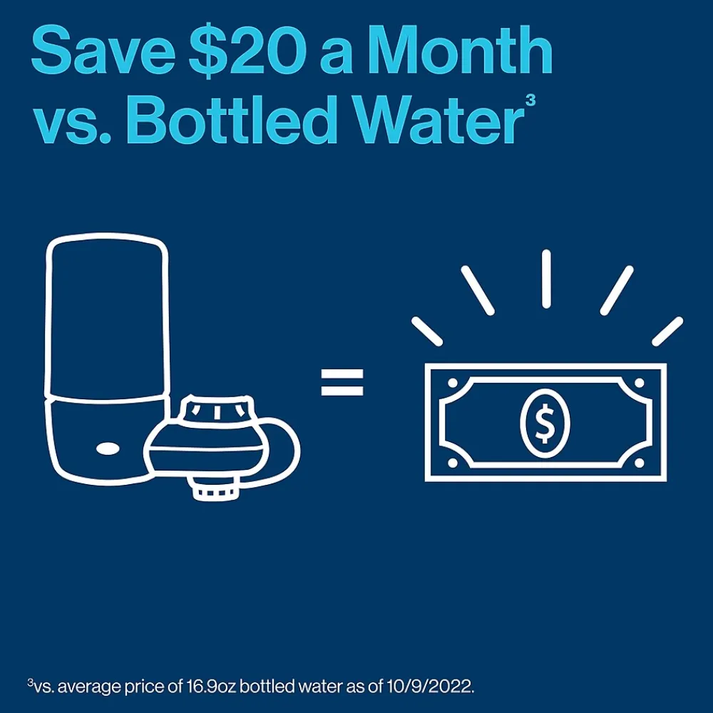 Brita On Tap Water Filtration System Faucets Replacement Filters, White (36309)