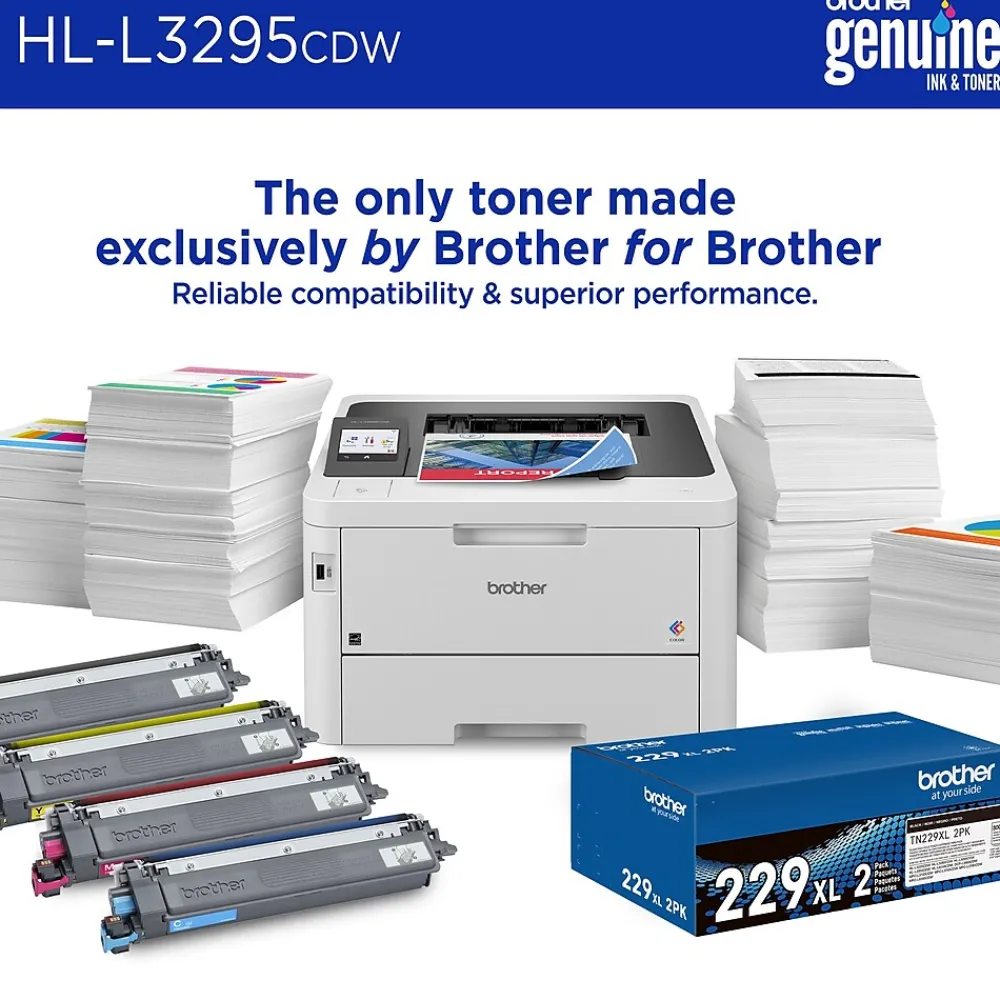 Brother HL-L3295CDW Wireless Compact Digital Color Printer, Refresh Subscription Eligible