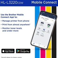 Brother HL-L3220CDW Wireless Color Laser Printer, Single-Function, Print