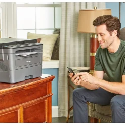 Brother HL-L2390DW Refurbished Wireless Black & White Laser Printer, Single-Function, Print, Scan, Copy