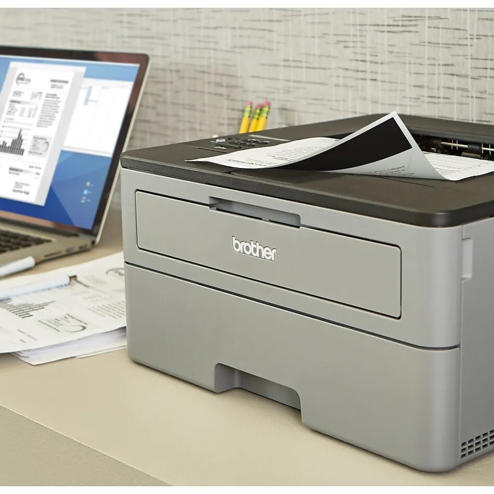 Brother HL-L2350DW Wireless Monochrome Laser Printer, Refurbished