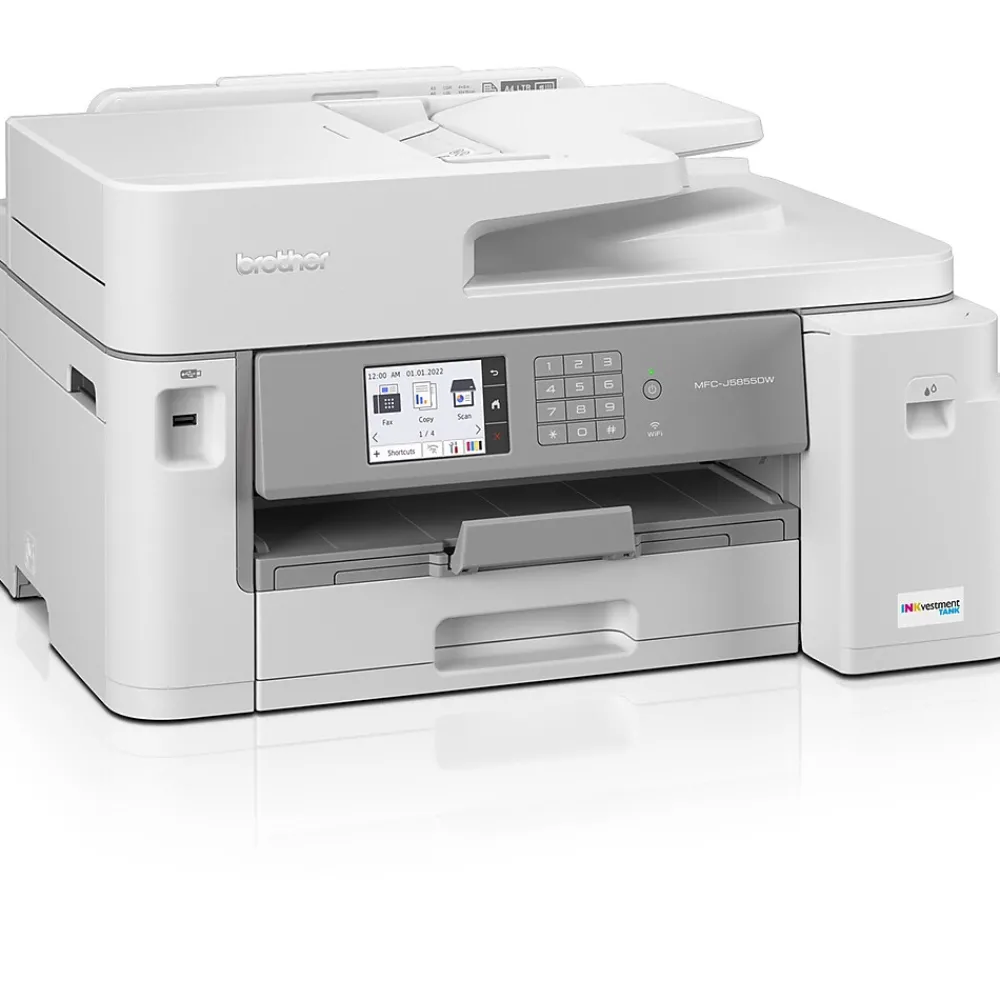 Brother INKvestment Tank MFC-J5855DW Wireless Color Inkjet Printer, All-In-One Supertank, Print, Scan, Copy, Fax