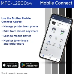 Brother MFC-L2900DW New Laser Printer, All-In-One, Print, Scan, Copy, Fax