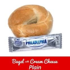 Burry Individually Wrapped Plain Bagel w/ Cream Cheese, 4.6 Oz, 6/Box (307-00370)