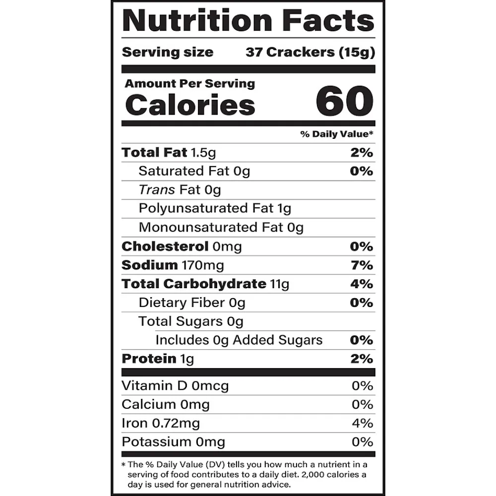 Burry Small Oyster Portion Pack Cracker, 0.5 oz, 150/Pack (307-00423)