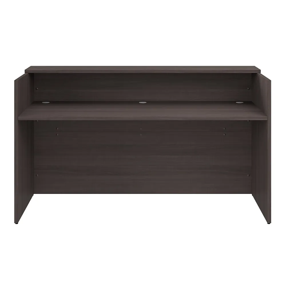 Office Desks*Bush Business Furniture Arrive 72"W Reception Desk with Shelf, (AVD172SGK) Storm Gray