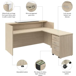 L-Desks*Bush Business Furniture Arrive 72