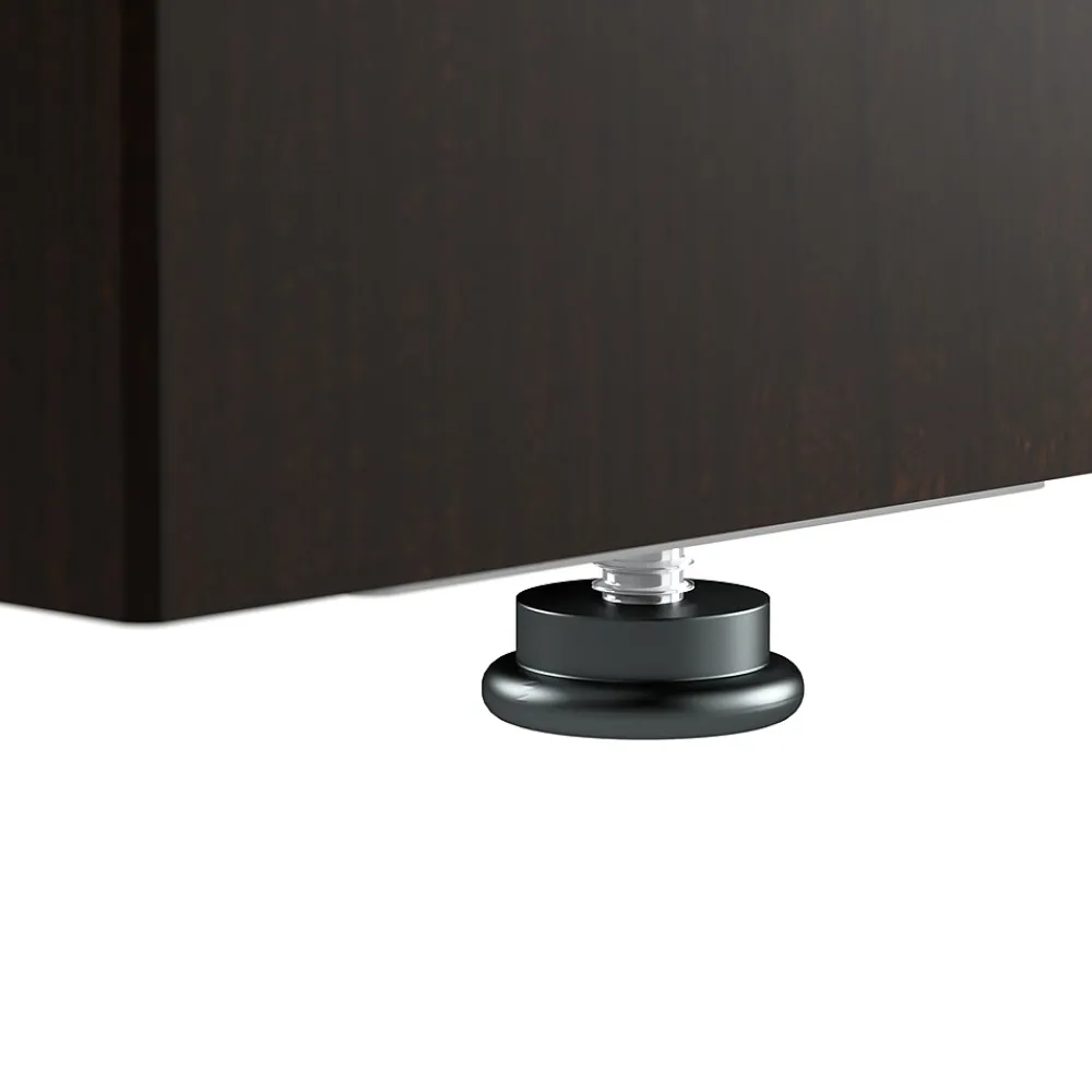 L-Desks*Bush Business Furniture Arrive 72"W L Shaped Reception Desk with Shelf, (ARV006MR) Mocha Cherry