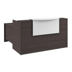 L-Desks*Bush Business Furniture Arrive 72"W L Shaped Reception Desk with Counter, (ARV009SG) Storm Gray