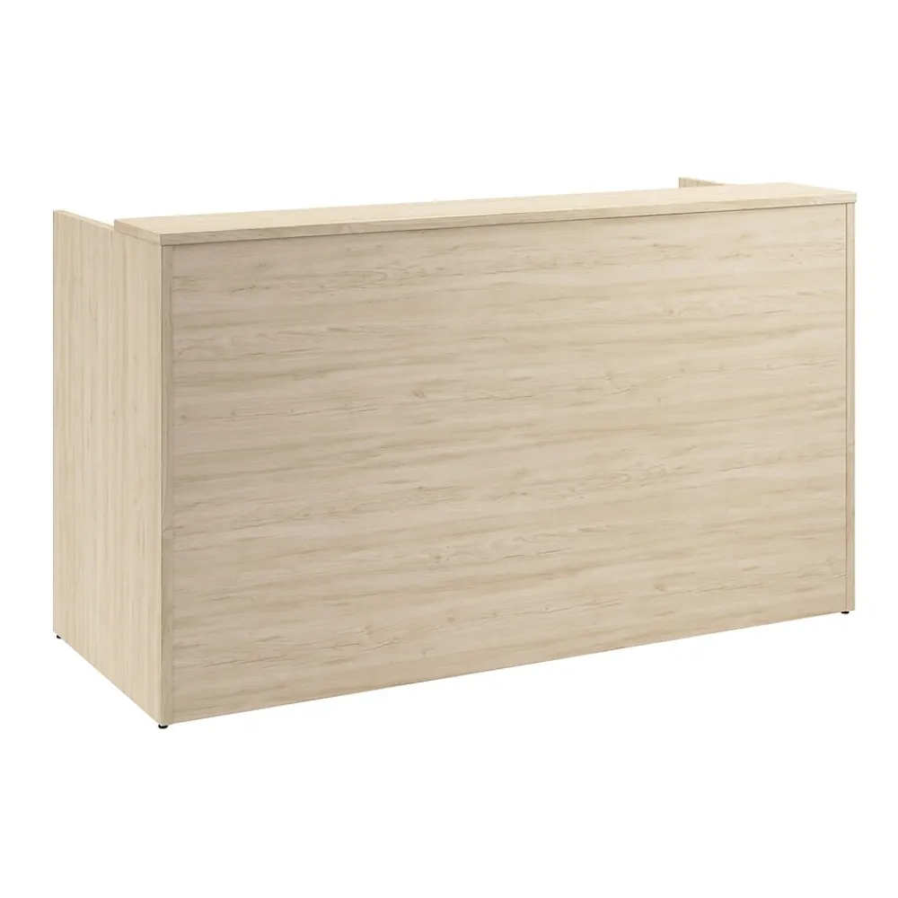 Office Desks*Bush Business Furniture Arrive 72"W Reception Desk with Shelf and Mobile File Cabinet, (ARV005NE) Natural Elm