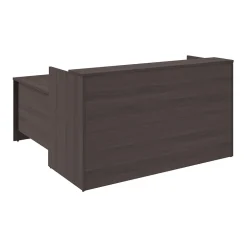 Office Desks*Bush Business Furniture Arrive 72"W L Shaped Reception Desk with Shelf, (ARV006SG) Storm Gray
