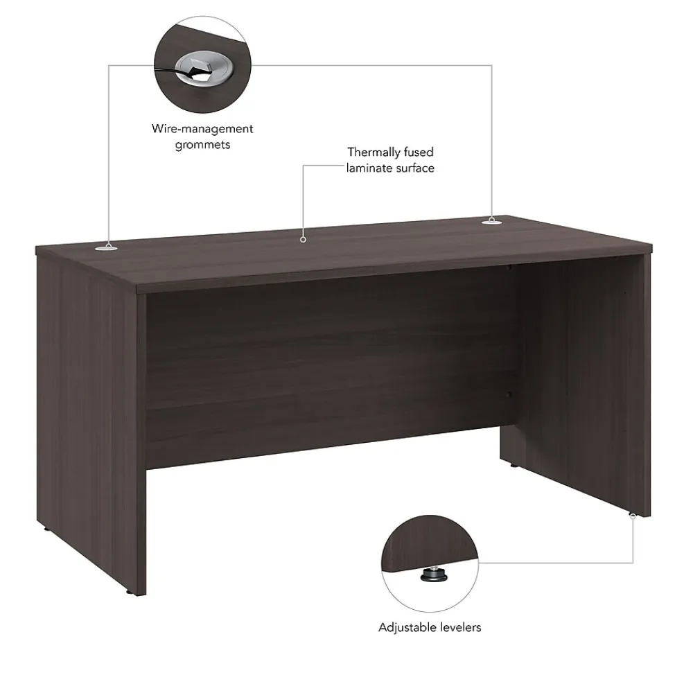 Computer Desks*Bush Business Furniture Arrive 60"W Office Desk, (ARD260SG-Z) Storm Gray