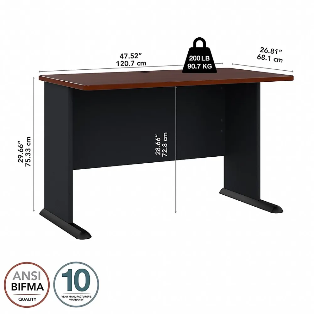 Computer Desks*Bush Business Furniture Cubix 48"W Desk, (WC90448A) Hansen Cherry/Galaxy