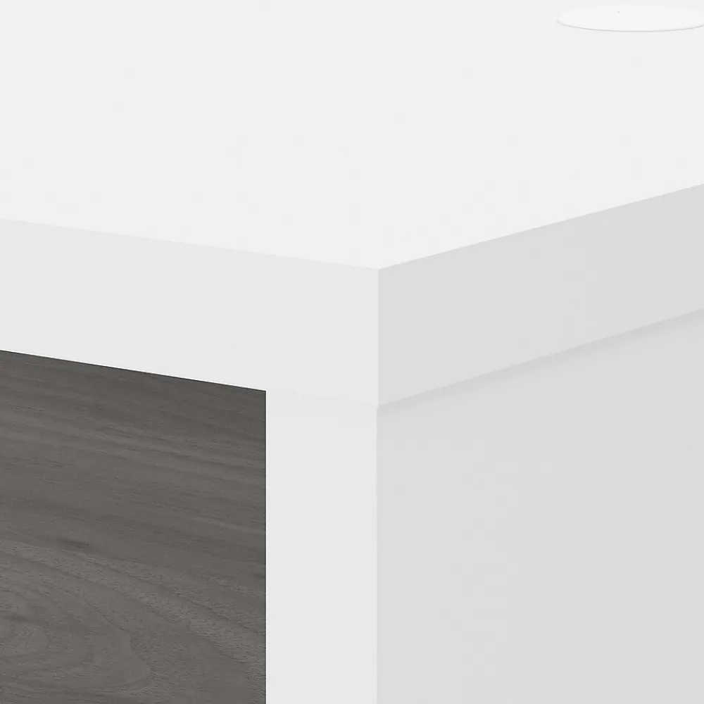 Office Desks*Bush Business Furniture Echo 60"W Credenza Desk, Pure White/Modern Gray (KI60506-03)