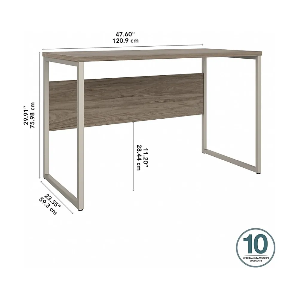 Computer Desks*Bush Business Furniture Hybrid 48"W Computer Table Desk with Metal Legs, (HYD148MH) Modern Hickory