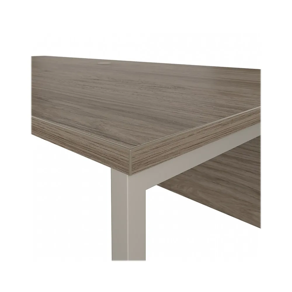 Computer Desks*Bush Business Furniture Hybrid 72"W Computer Table Desk with Metal Legs, (HYD172MH) Modern Hickory