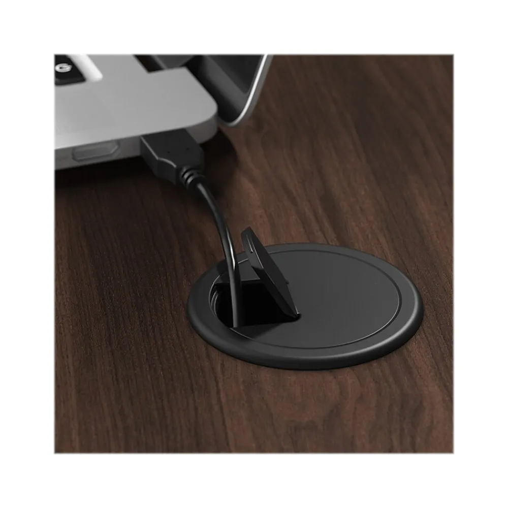 Computer Desks*Bush Business Furniture Hybrid 72"W Computer Table Desk with Metal Legs, (HYD172BW) Black Walnut