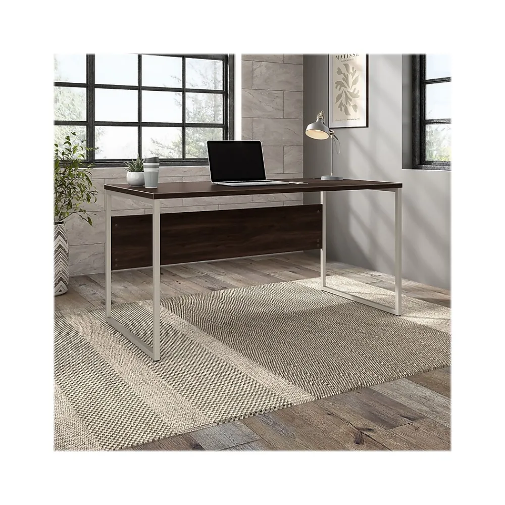 Computer Desks*Bush Business Furniture Hybrid 60"W Computer Table Desk with Metal Legs, (HYD360BW) Black Walnut