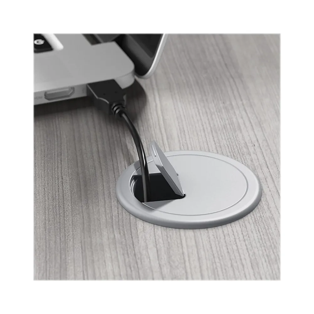 Computer Desks*Bush Business Furniture Hybrid 60"W Computer Table Desk with Metal Legs, (HYD360PG) Platinum Gray