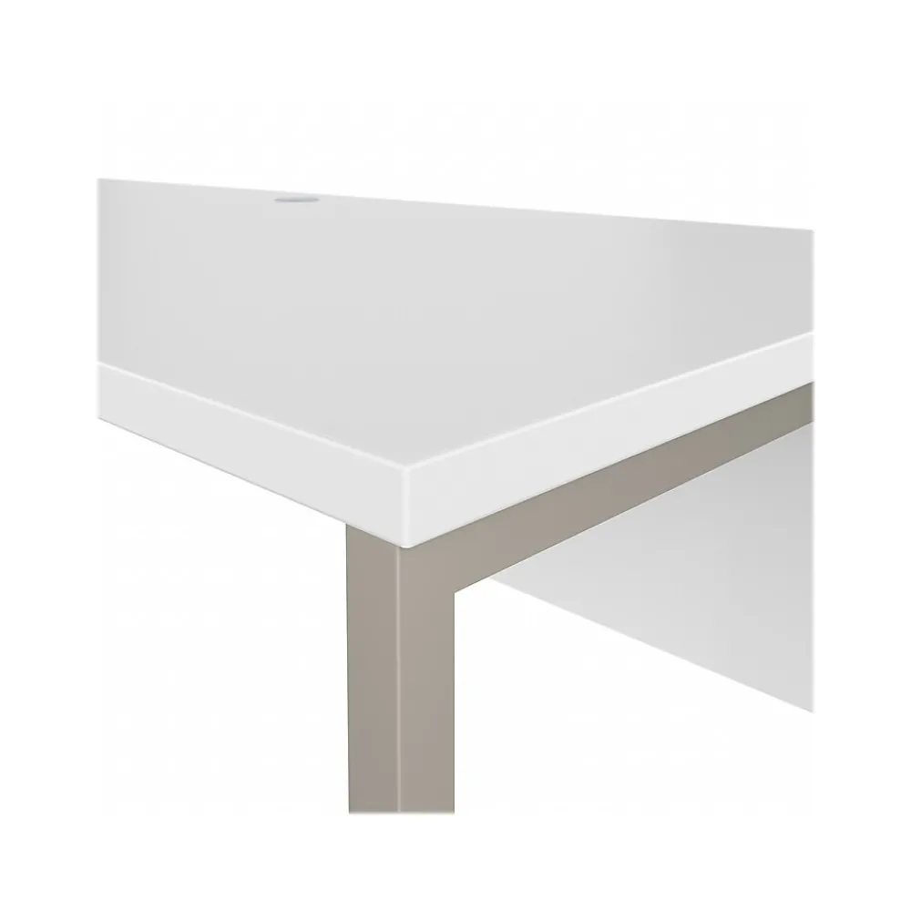 Computer Desks*Bush Business Furniture Hybrid 72"W Computer Table Desk with Metal Legs, (HYD373WH) White